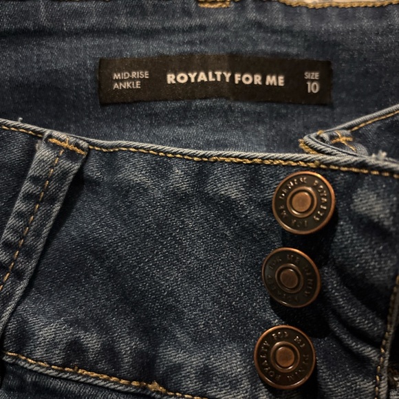 Royalty For Me Denim - Royalty for Me Mid-Rise Ankle Jeans Size 10